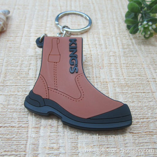 The Latest Of Brown Shoe Key Chain 3D Fashion Rubber Keyring